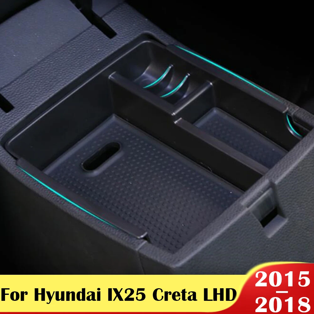 

Автомобильный Стайлинг ABS центральный подлокотник для Hyundai IX25 Creta LHD 2015 2016 2017 2018 коробка для хранения консоли аксессуары