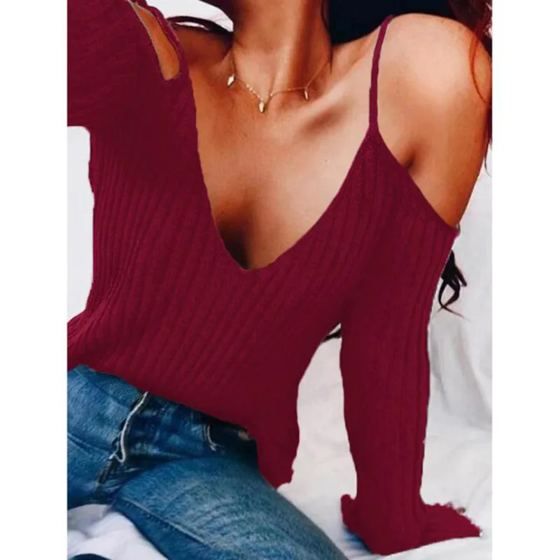 

Fashion Women Hollow Out T-shirt Ladies Sexy V Neck Long Sleeve Pullover T-shirt Tops Plus Size 3XL Summer Clothes For Women