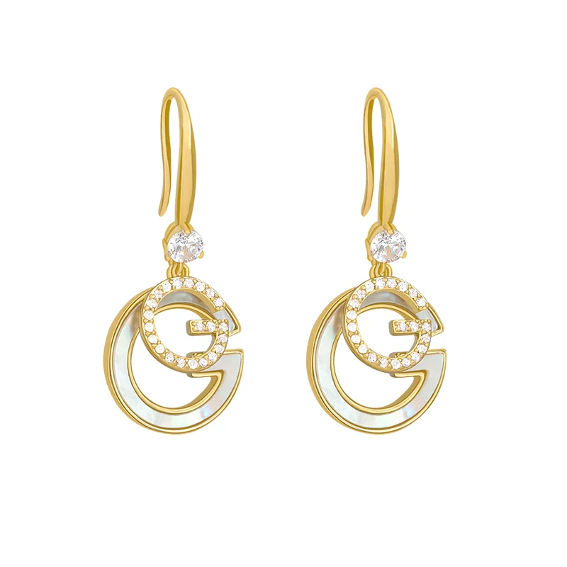 

Korea Fashion Crystal Simple Geometric Pendant Earrings for Woman Exquisite and Versatile Gold Statement Earrings Jewelry Gift