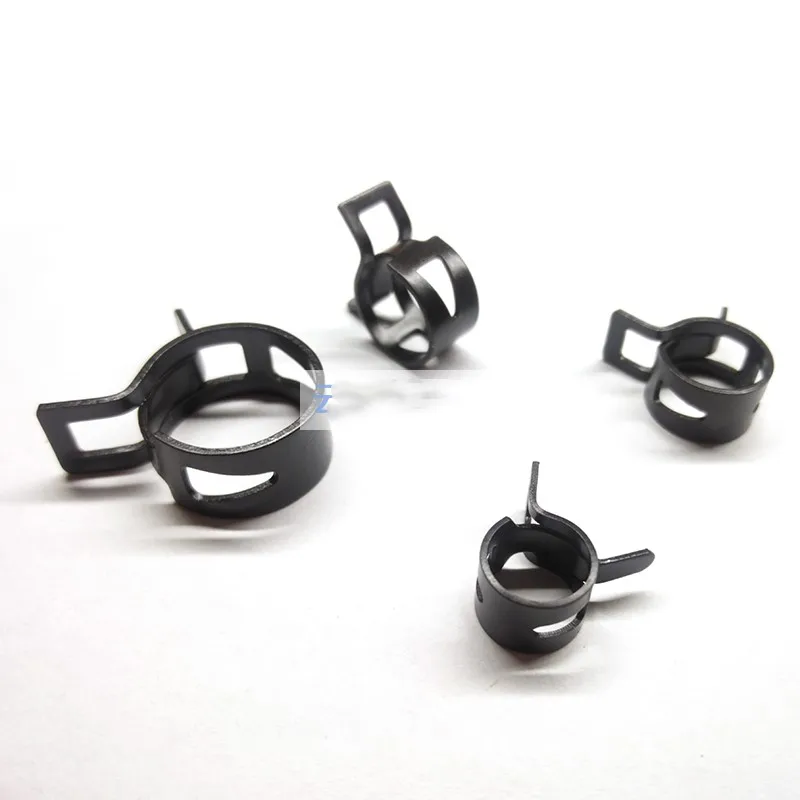 

[6-30mm] Q673B Vacuum Spring Fuel Oil Water Black Hose Clip Pipe Tube for Band Clamp Metal Fastener