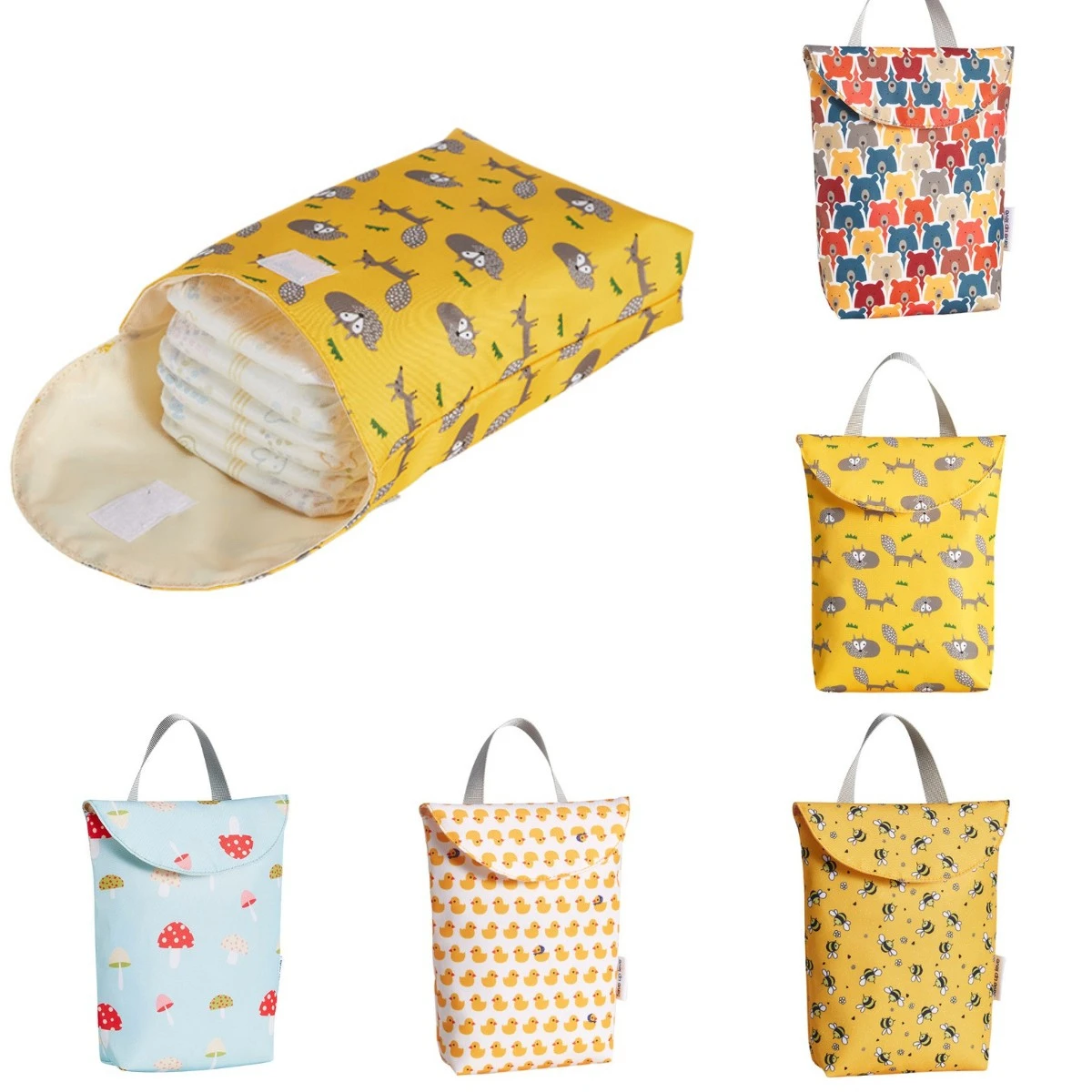 

Baby Diaper Nappy Bags For Mom Reusable Multifunctional Waterproof Diaper Organizer Fashion Portable Big Capacity Mummy Bag Gift