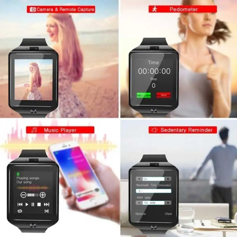 

DZ09 Bluetooth Smart Watch Mobile Fitness Tracker Portable Wearable Wrist Watch