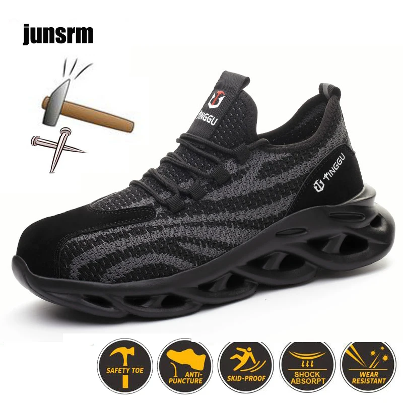 

Безопасная обувь, светильник, дышащая подошва из ЭВА, анти-разбивание, анти-пирсинг, обувь со стальным носком, спортивная Рабочая обувь