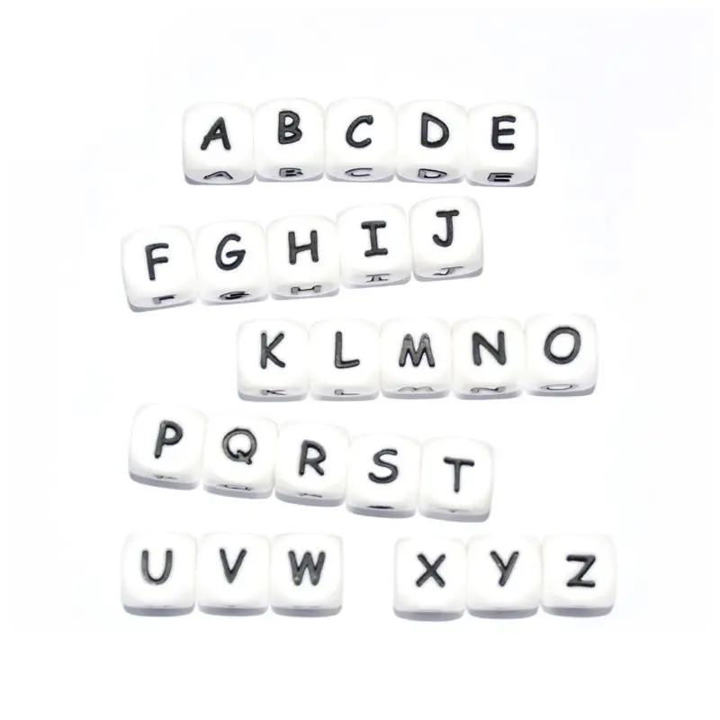 

5 шт., силиконовые бусины-прорезыватели для зубов, 12 мм