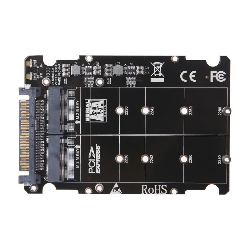 2 в 1 м. NVMe SATA-Bus NGFF SSD PCI-e U.2 SFF-8639 адаптер PCIe M2 конвертер настольный компьютер |