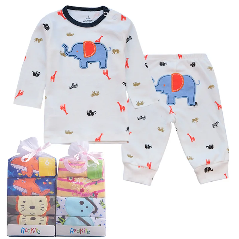 Хлопковое нижнее белье с длинным рукавом для мальчиков и девочек 2 упаковки |