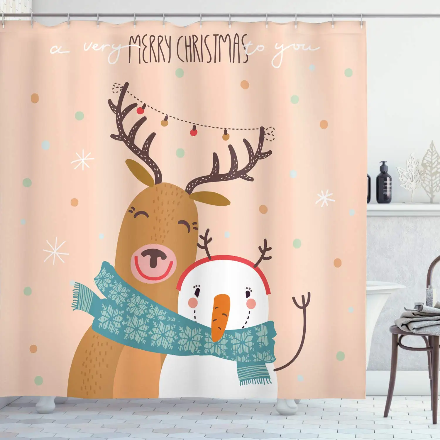 Рождественские украшения коллекция лучший друг Новогодняя тема с хипстерскими