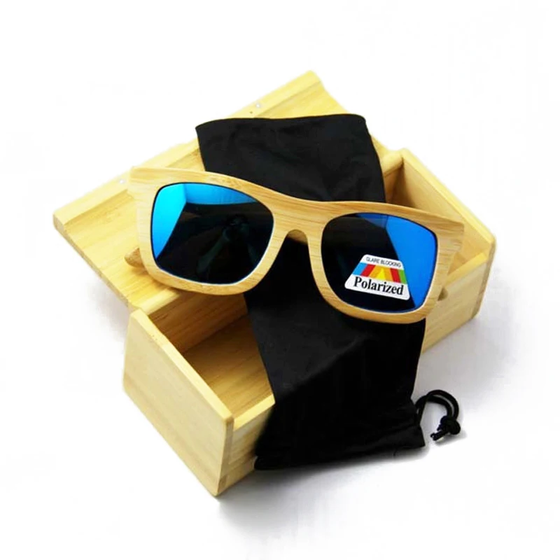 Новые модные товары мужские и женские очки из бамбука солнцезащитные Ретро стиль