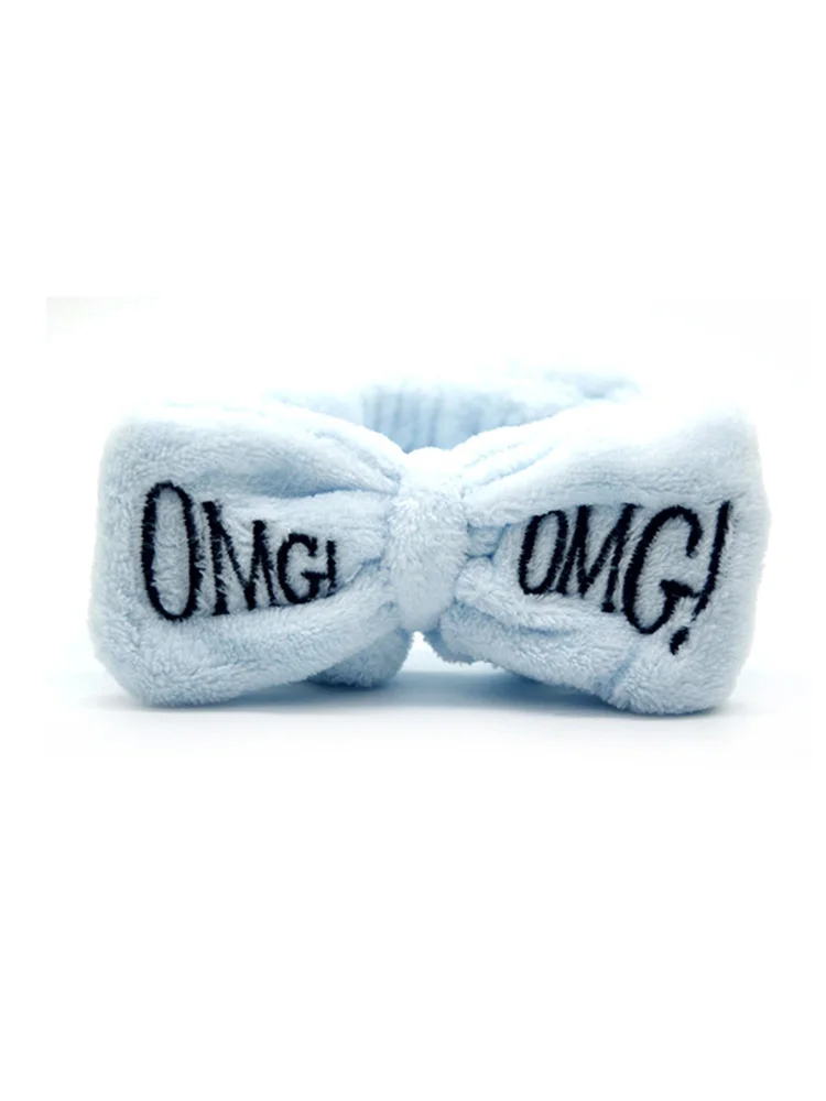 Письмо "OMG" коралловый флис мягкий бант повязки для женщин девочек милый держатель волос повязки для волос аксессуары для волос. w