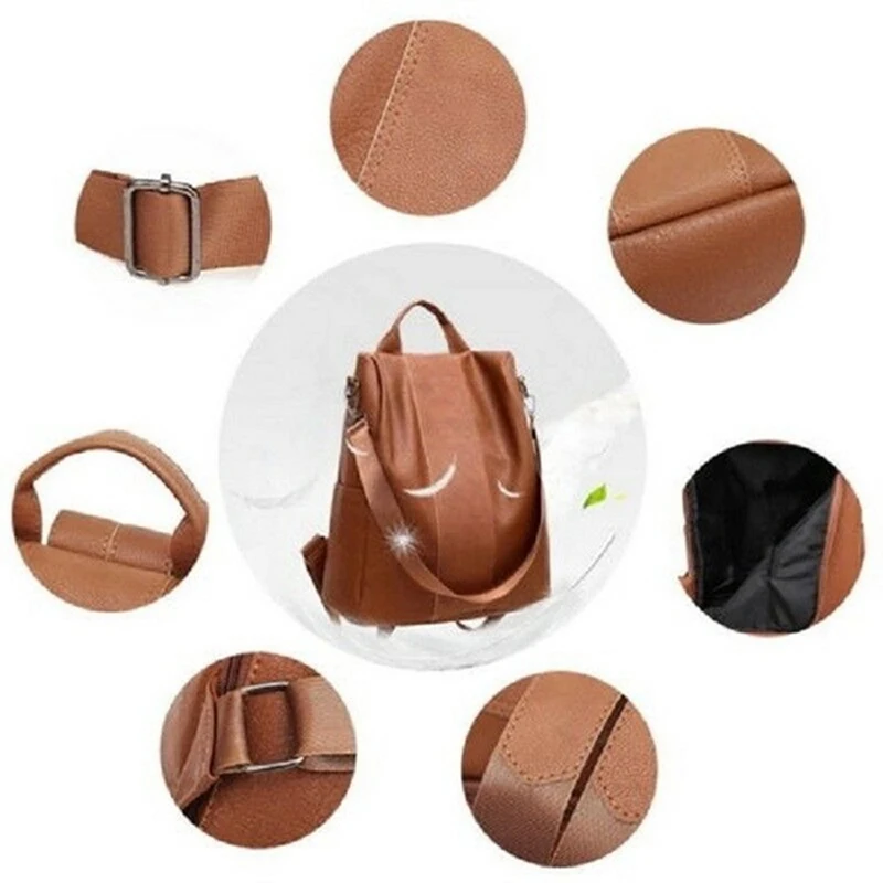 

Woman Anti-theft Backpack Bag Casual Wild Soft Leather Dual-use Large Capacity Backpack Mujer Bolsa Feminina Sac Main Femme