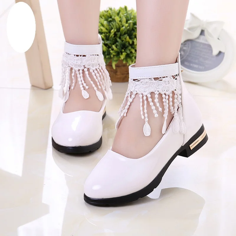 Кожаные туфли для девочек Новинка весна осень 2020 принцессы обувь выступлений и