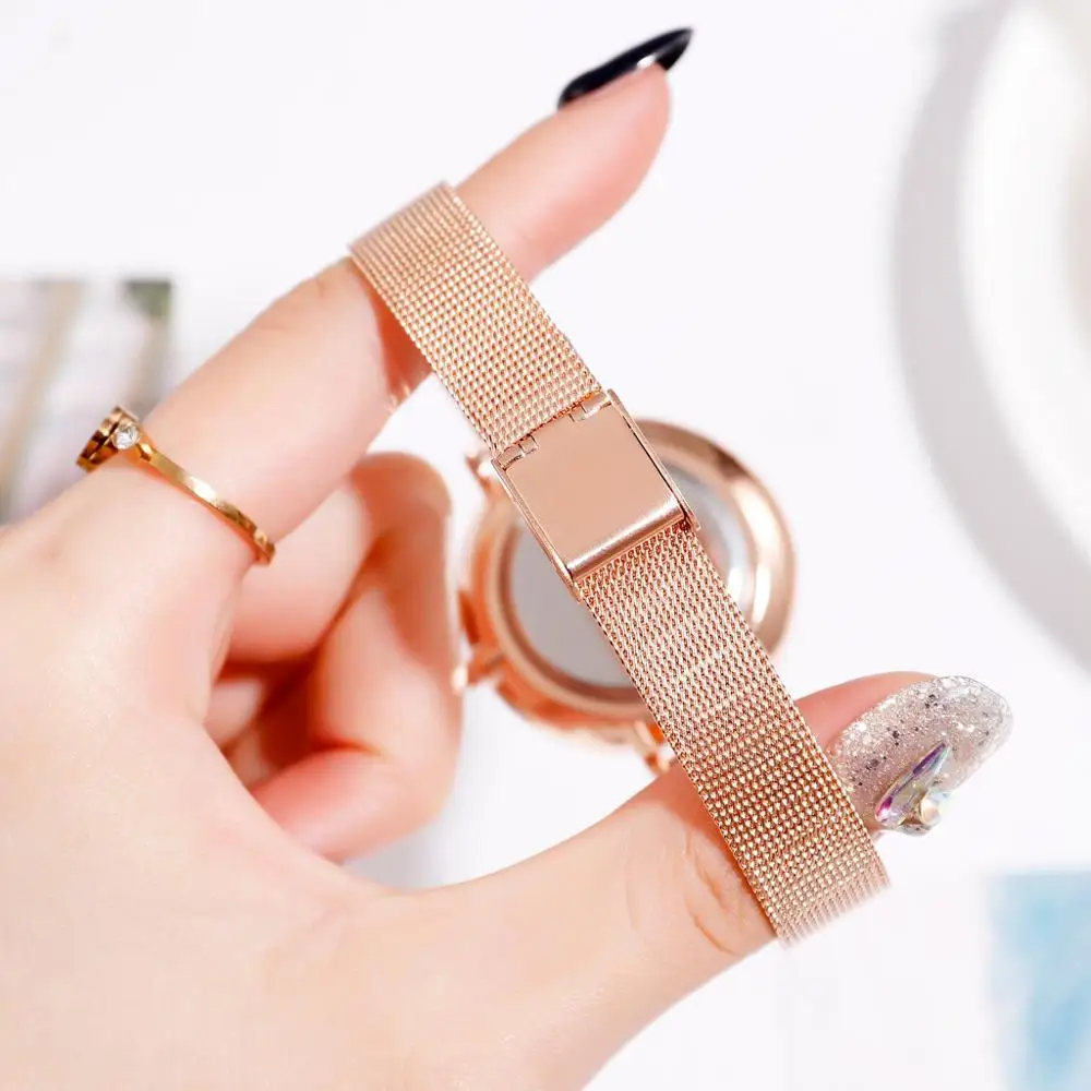 

Hot Sale Casual Women Watches Fashion Luxury Starry Sky Mesh Women's Watch Ladies Watch Feminino Zegarki Damskie Reloj Mujer