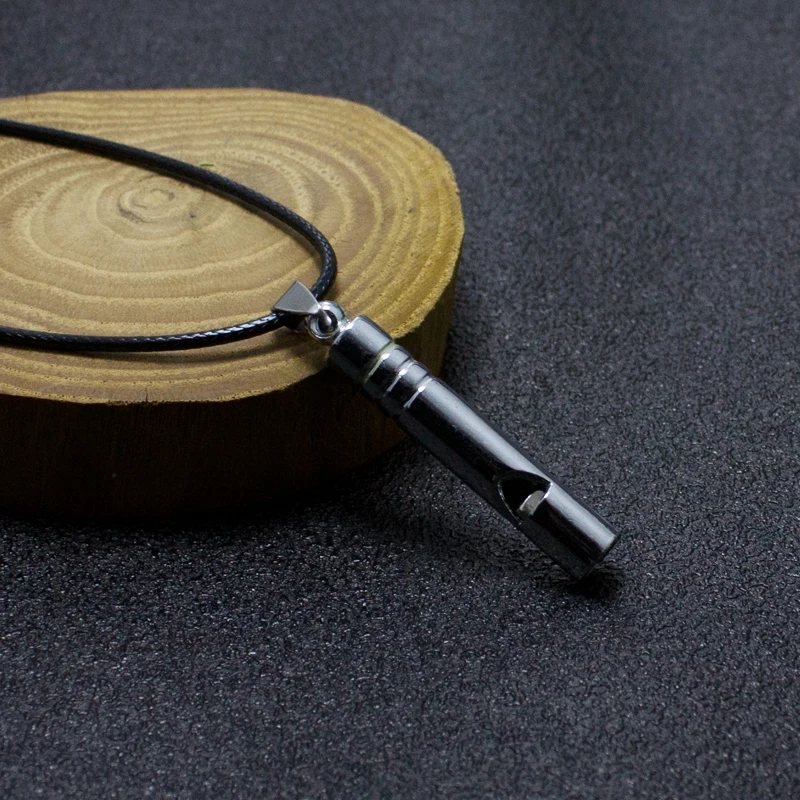 Ожерелье из кожаной веревки для мужчин колье нержавеющей стали в стиле ретро