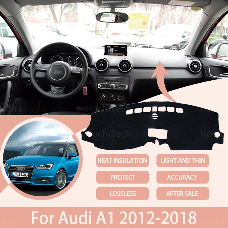

for Audi A1 2012-2018 Console Dashboard Suede Mat Protector Sunshield Cover