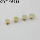 50 шт., 8 мм, 10 мм, 12 мм, 5 цветов, высокое качество, кнопки с круглым носком, заклепки, шпильки для обуви, сделай сам, медь, золото, металл, винт, заклепки, упаковка