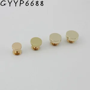 50 шт., 8 мм, 10 мм, 12 мм, 5 цветов, высокое качество, кнопки с круглым носком, заклепки, шпильки для обуви, сделай сам, медь, золото, металл, винт, заклепки, упаковка