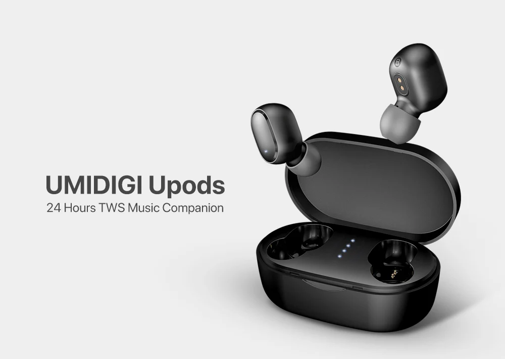 UMIDIGI Upods TWS, беспроводные Bluetooth наушники V5.0, гарнитура с микрофоном, спортивное снижение уровня шума с зарядным устройством для Android IOS MI