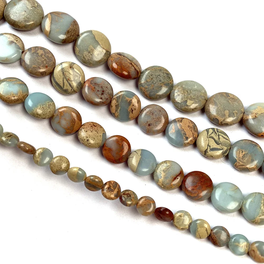 Natural Stone Beads Loose Spacer Oblate Shape Shoushan Beaded For jewelry making DIY necklace bracelet accessories | Украшения и