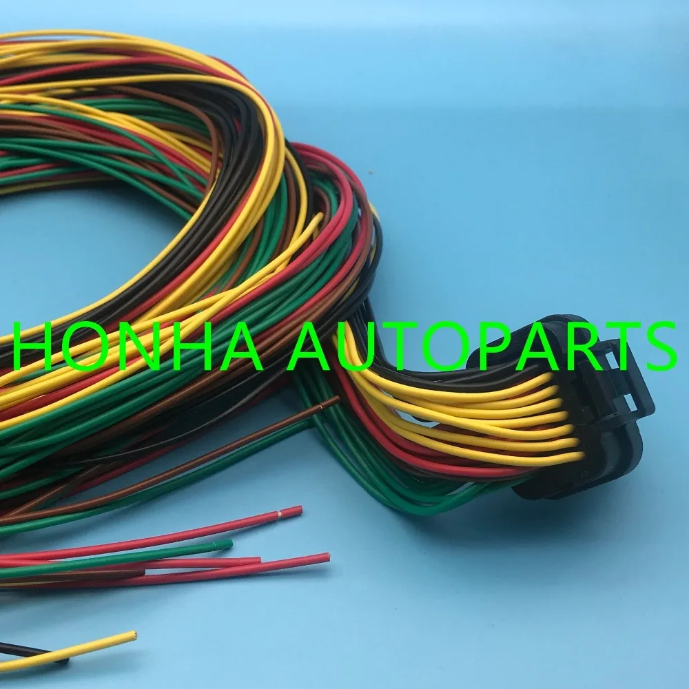 34 Pin/Way Женский Tyco AMP Авто масляный газовый разъем с 2 метром 18AWG провода косичка