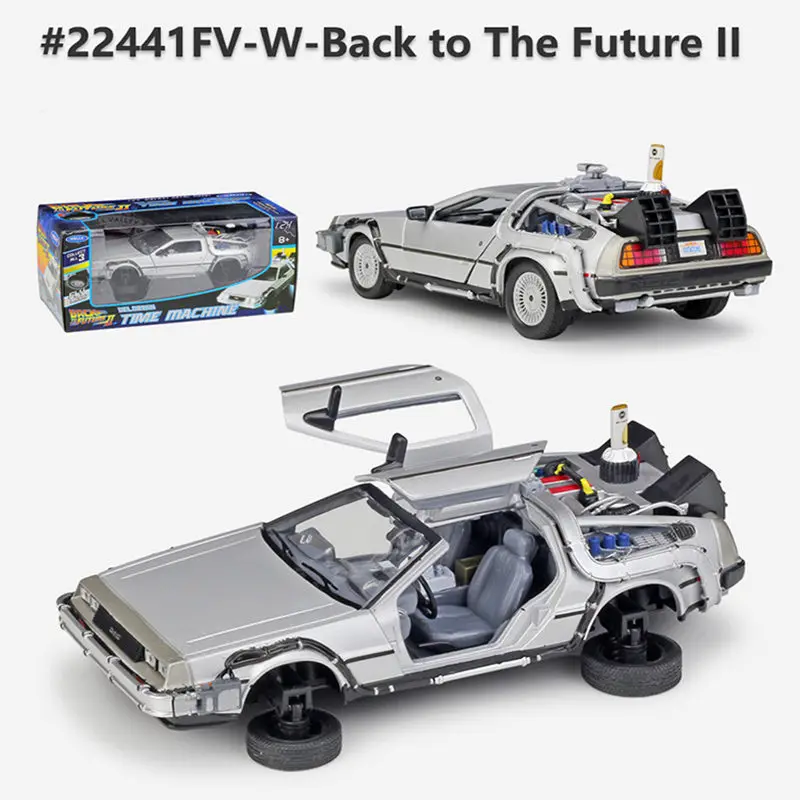 Welly 1:24 литья под давлением модель автомобиля из сплава DMC 12 delorean back to the future время