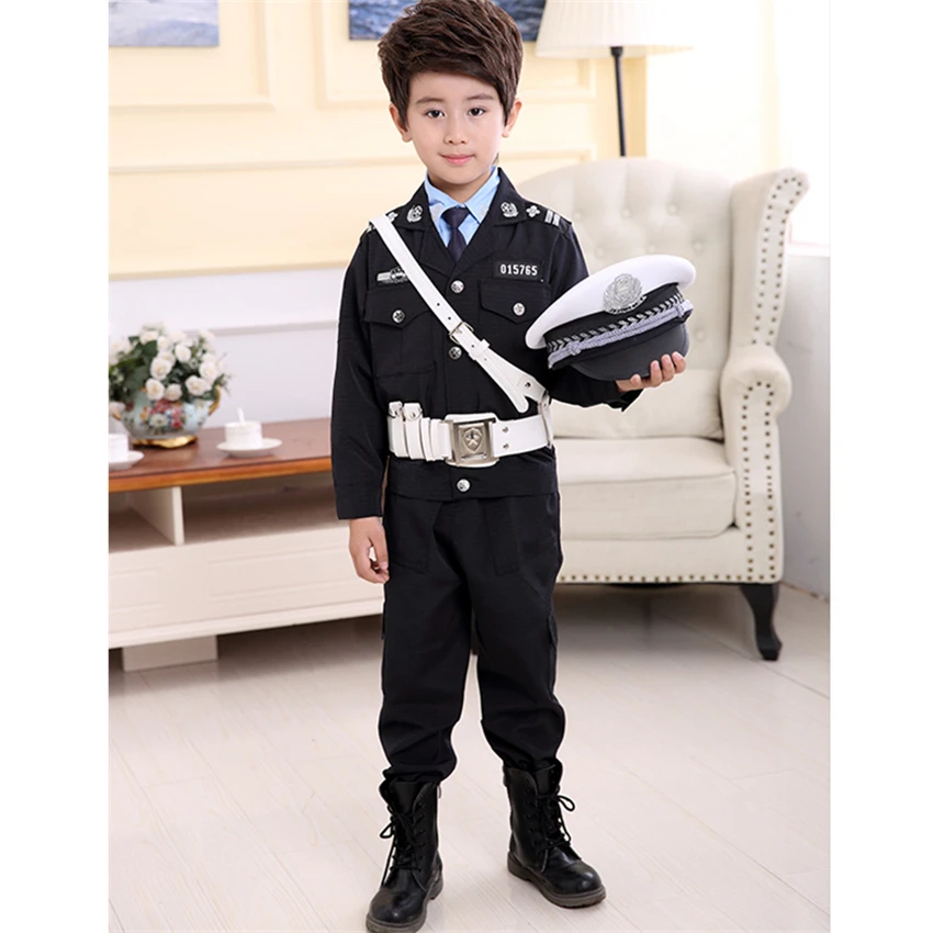 Детские костюмы для косплея полицейского карнавальные рандомные униформы