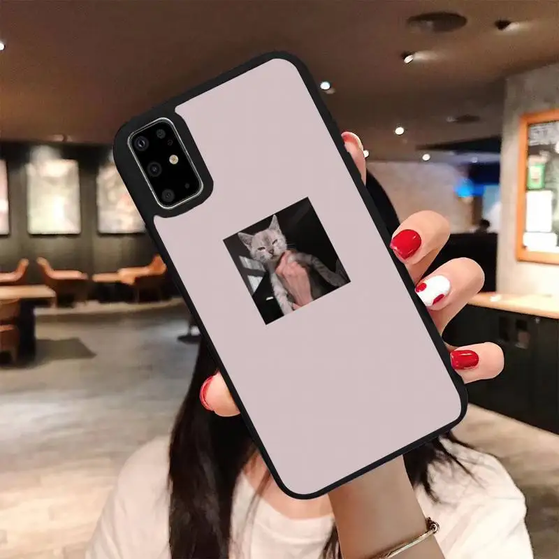 

Little Cat facial Looks Phone Case For TPU&PC&S Samsung Galaxy S5 S6 S7 S8 S9 S10 S20 Edge Plus 2019 2020