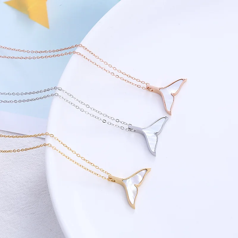 Новый дизайн модные золотые Цвет фасона рыбий хвост корпус кулон колье для