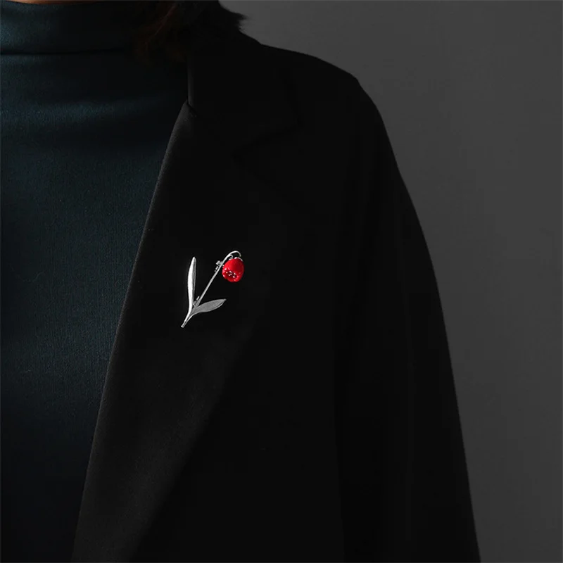 Женская Брошь с цветком INATURE красная Коралловая брошь в форме Лилии долины из