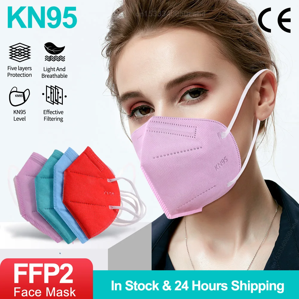 

10PCS KN95 Masks ffp2mask 5 Layers Mouth Mask Reusable KN95 Respirator FPP2 Masque FFP3 Protective Face Mascarillas Masken CE