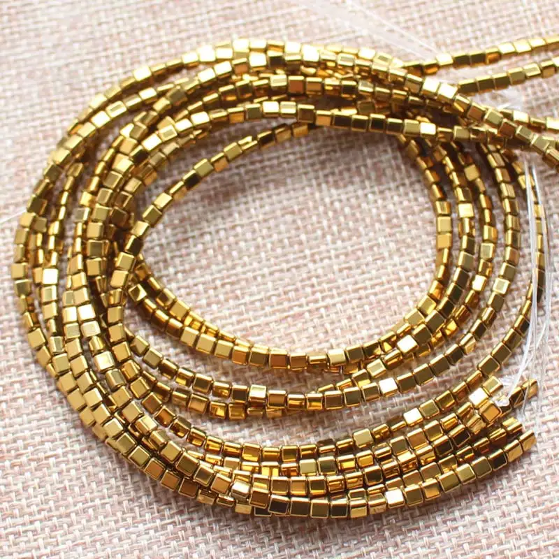 Оптовая продажа трехмиллиметровые треугольные бусины из пирита 140 шт. на нить для