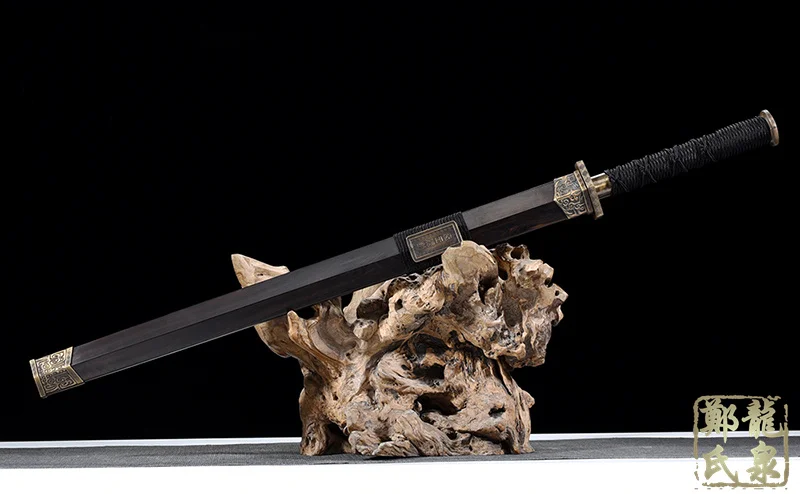 Традиционный китайский меч ручной работы складные стальные двухсторонние