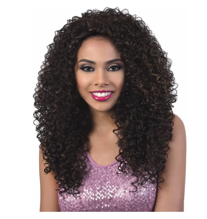 

Long Curly Wigs Black Wavy Wig for Women 26 Inch Right Part Synthetic Heat Resistant Hair Women's wig for Cosplay Costume Daily