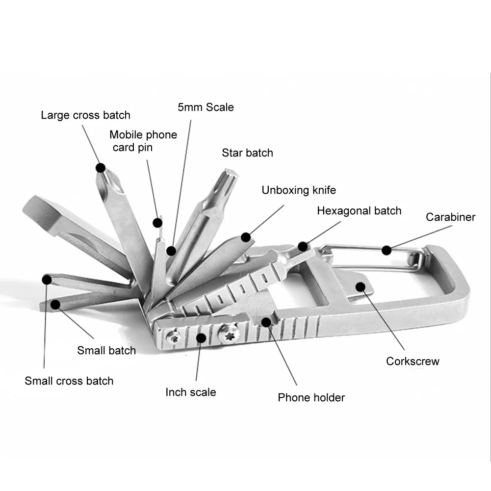 

13 in 1 Multi-function Folding Sword Stainless Steel Bottles Opener Screwdriver Mobile Phone Holder Outdoor Tools