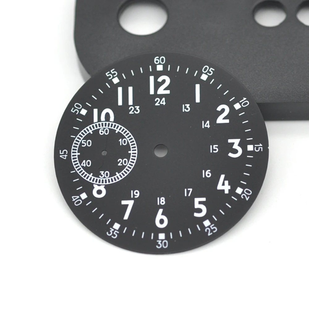 Детали для часов DIY часы 39 мм светящиеся черные циферблаты подходят 6497 с ручным