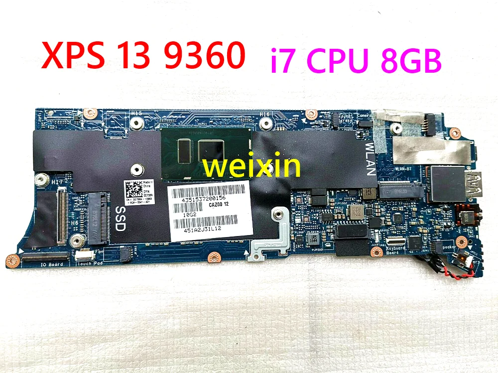 Материнская плата для Dell XPS 13 9360 с процессором Intel i7 2 7 ГГц 8 Гб G736N 0G736N|Компьютерные