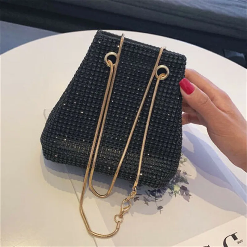 Женская Блестящая вечерняя сумочка клатч мини сумка мешок для свадебной