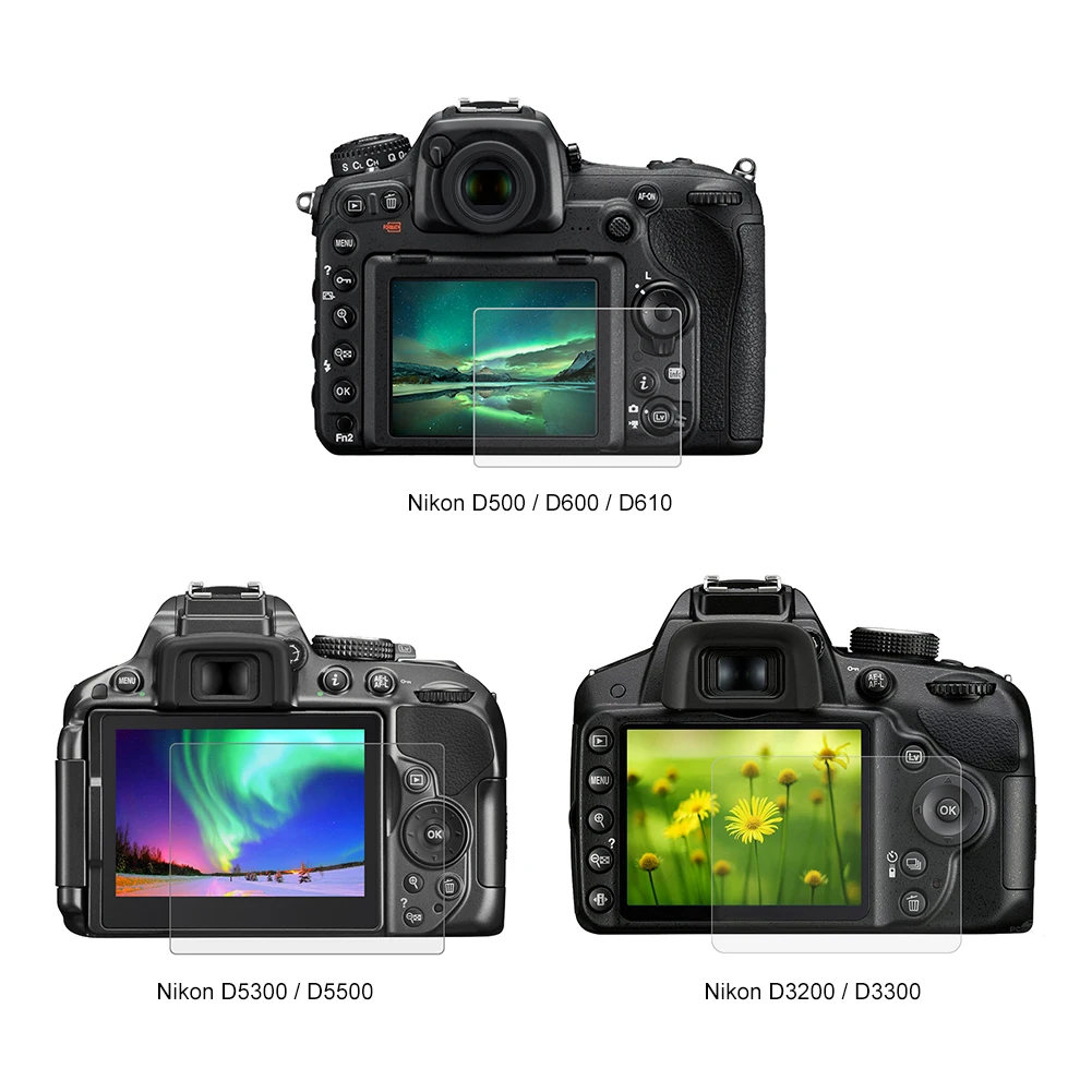 Защитное стекло PULUZ для Nikon D5 D500 D7100 D7200 D610 D600 D750 D810 D800 D800E D5300 D3300|Защита экрана| |