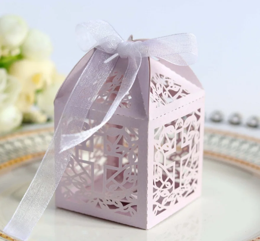 Коробки для крещения крестиком в виде листьев детской вечеринки свадебной