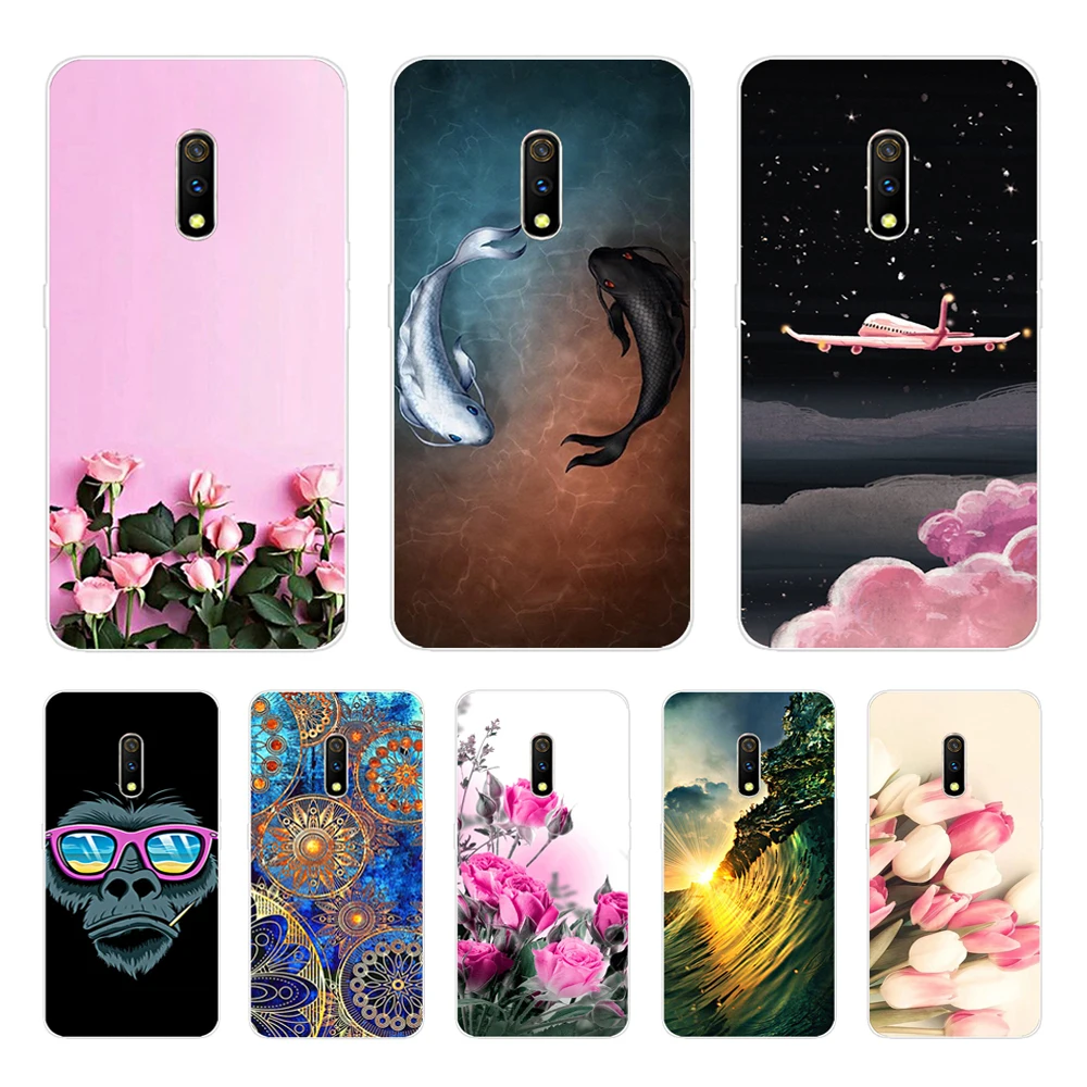 Чехол для Oppo Realme x чехол X Мягкая силиконовая задняя крышка RealmeX оболочка чехлы