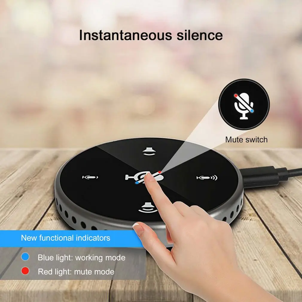 

Omnidirectional USB Computer Durable Microphone Notebook Interface Condenser Microphone Built-in Speaker