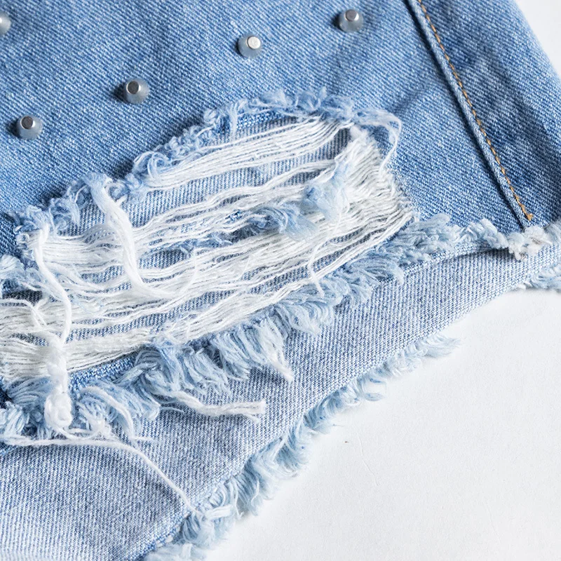 2020 летние модные женские шорты свободного кроя с дырками короткие джинсовые