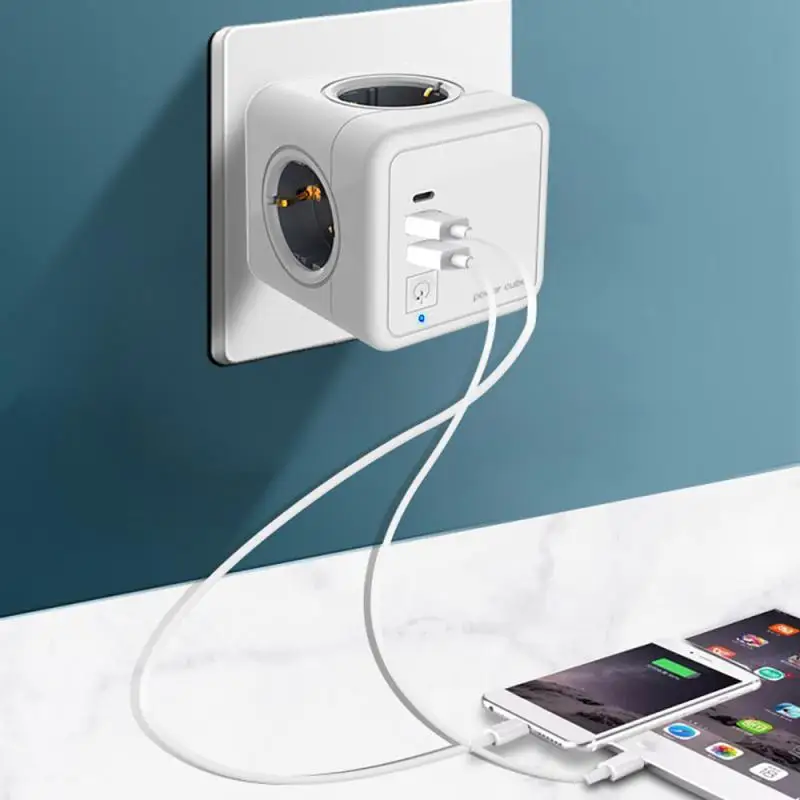 Удлинитель сетевой настенный с USB портом и евровилкой|Электрические розетки| |