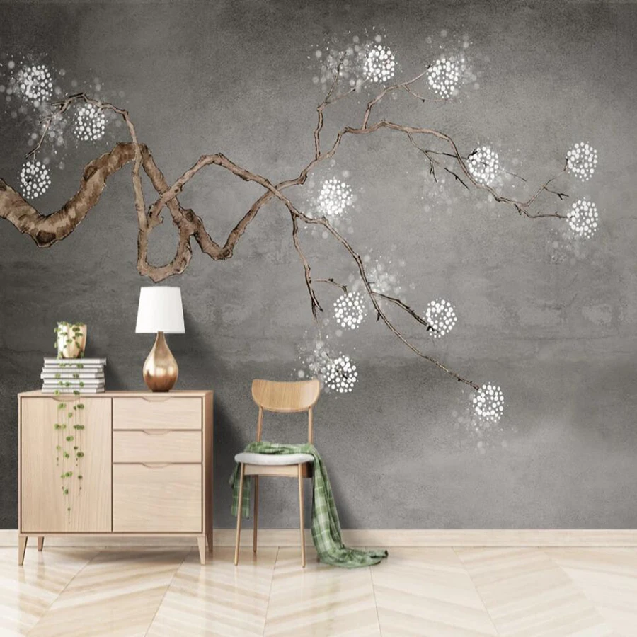 Прямая поставка на заказ 3D обои росписи ручная роспись новый китайский сливовый