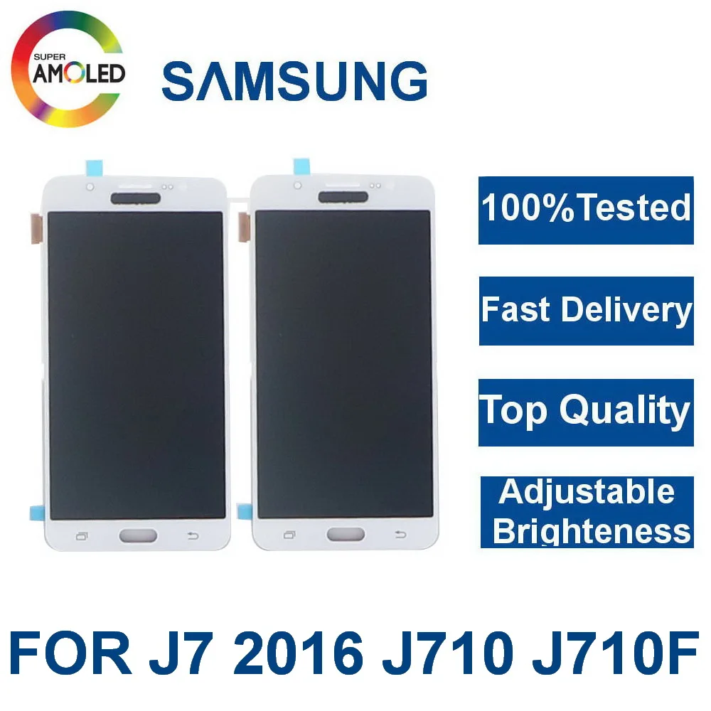 ЖК дисплей Super AMOLED для Samsung Galaxy J7 2016 J710 SM J710FN/DS J710M J710H с сенсорным экраном и
