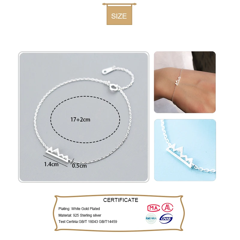 Женский браслет на день рождения Trustdavis из 100% стерлингового серебра 925 пробы с