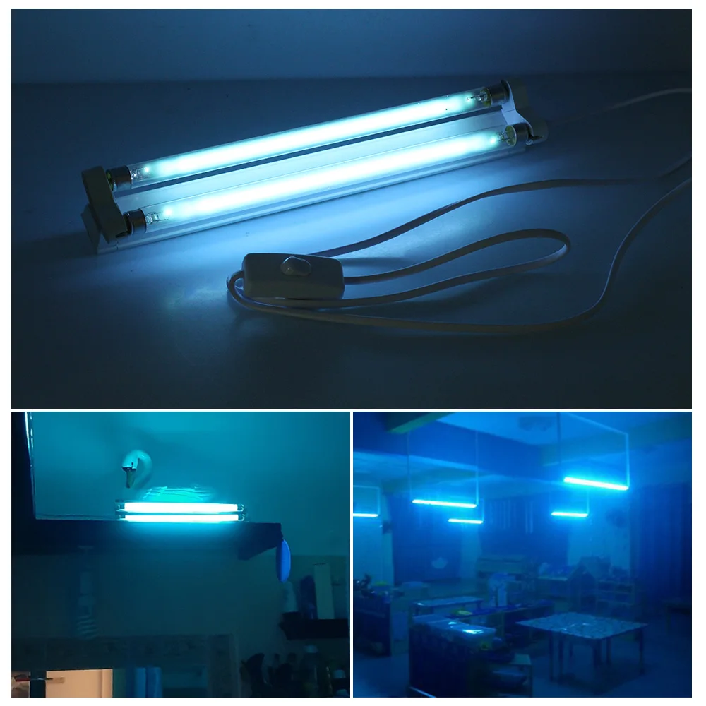 

16W UVC UVD Sterilizer Lamp Ultraviolet Germicidal Light T5 Double Tube Ozone Generator Disinfection Deodor Bactericidal Lamp