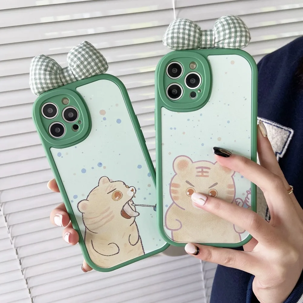 

Sick Injection Cute Cartoon Tiger Pattern Case For iphone 13 11 12 13Pro 13ProMax X XS XR XSMAX 7 8 Plus Proof Soft Shell Cover