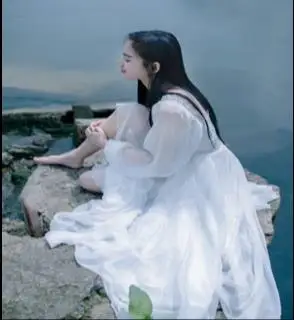 Сказочное шифоновое платье для девочек женские белые платья с длинными