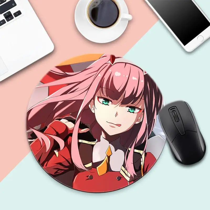 

zero two darling Silicone large/small Pad to Mouse Game Round Non-slip Cushion