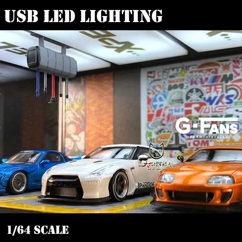 

Diorama 1/64 Maintenance Scenery Parking Lot USB LED Lighting Gift Collection Garage